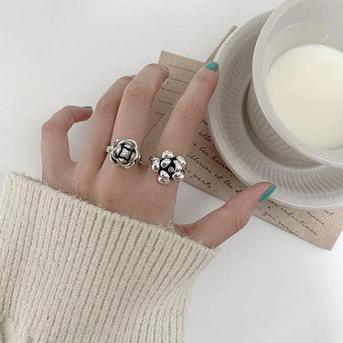 THAI SILVER Adjustable Rosebud Ring/s